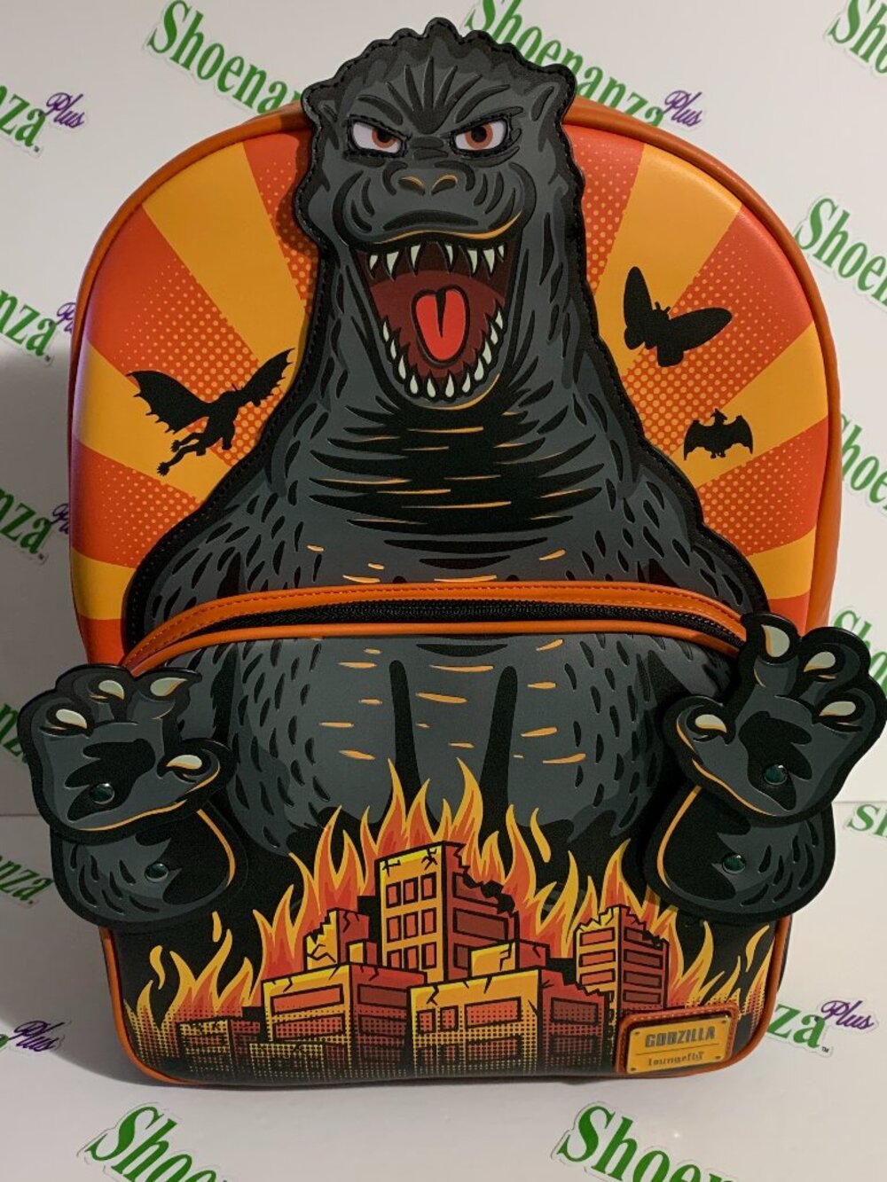 Loungefly Backpack Godzilla City Flames King of the Monsters Kaiju Figural Bag